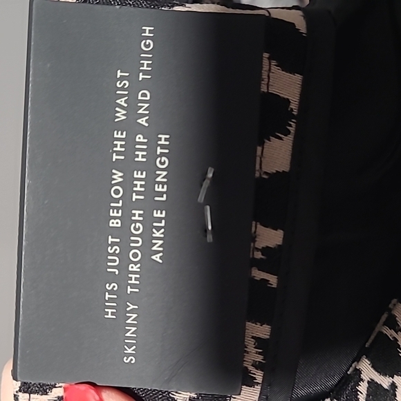 Banana Republic sz 6 short petite animal print tan black Sloan pants new WP39 - Picture 8 of 8